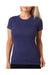 Next Level 6610 Womens CVC Jersey Short Sleeve Crewneck T-Shirt Storm Blue Front