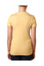 Next Level 6640 Womens CVC Jersey Short Sleeve V-Neck T-Shirt Yellow Back
