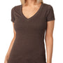 Next Level Womens CVC Jersey Short Sleeve V-Neck T-Shirt - Espresso Brown - Closeout