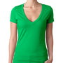 Next Level Womens CVC Jersey Short Sleeve V-Neck T-Shirt - Kelly Green - Closeout