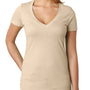 Next Level Womens CVC Jersey Short Sleeve V-Neck T-Shirt - Cream - Closeout