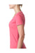Next Level 6640 Womens CVC Jersey Short Sleeve V-Neck T-Shirt Hot Pink Side