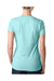 Next Level 6640 Womens CVC Jersey Short Sleeve V-Neck T-Shirt Ice Blue Back