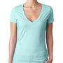Next Level Womens CVC Jersey Short Sleeve V-Neck T-Shirt - Ice Blue - Closeout