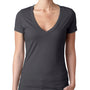 Next Level Womens CVC Jersey Short Sleeve V-Neck T-Shirt - Charcoal Grey - Closeout