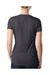 Next Level 6640 Womens CVC Jersey Short Sleeve V-Neck T-Shirt Charcoal Grey Back