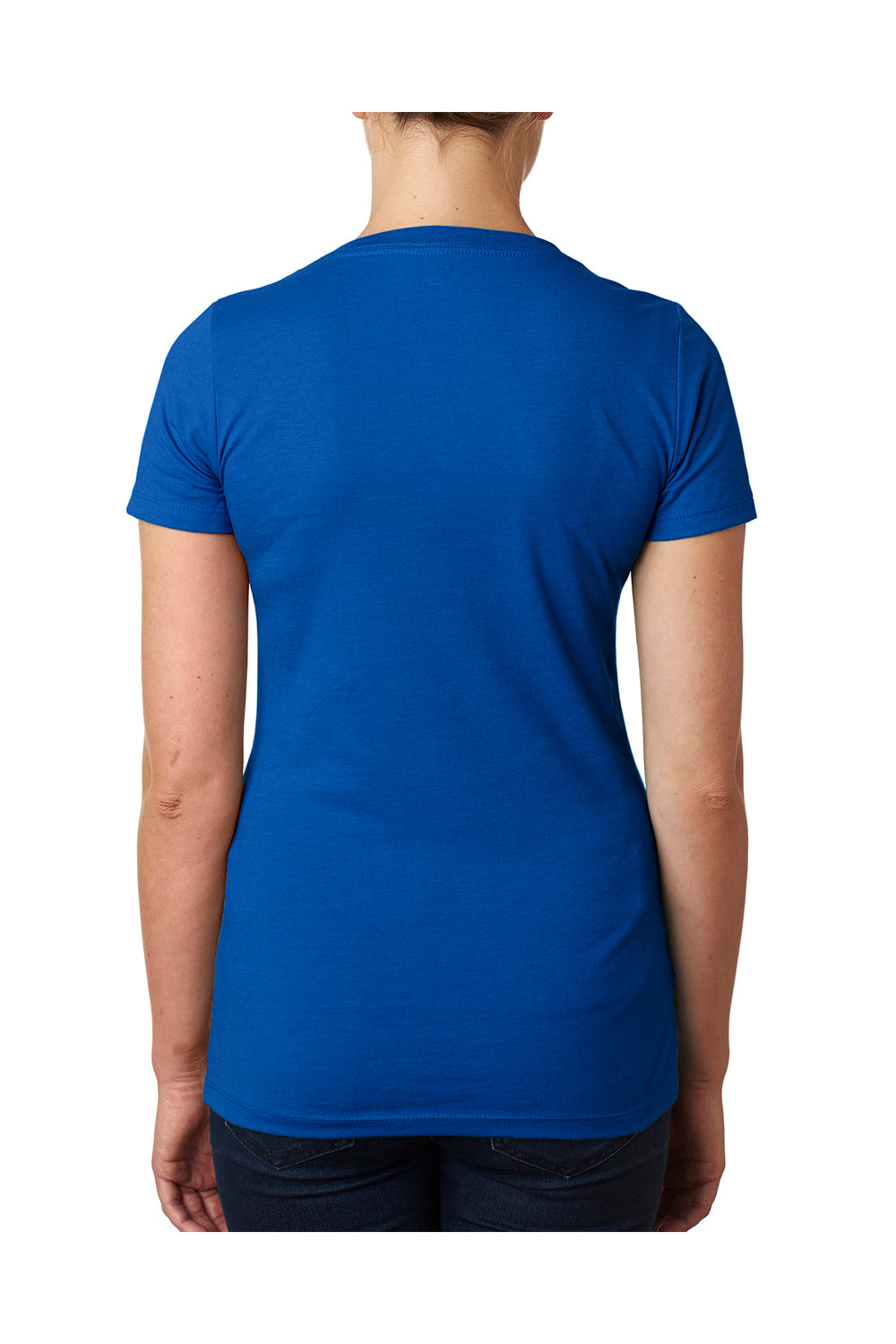 Next Level 6640 Womens CVC Jersey Short Sleeve V-Neck T-Shirt Royal Blue Back