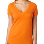 Next Level Womens CVC Jersey Short Sleeve V-Neck T-Shirt - Orange - Closeout