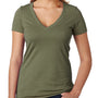 Next Level Womens CVC Jersey Short Sleeve V-Neck T-Shirt - Military Green - Closeout