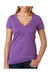 Next Level 6640 Womens CVC Jersey Short Sleeve V-Neck T-Shirt Purple Berry Front