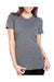 Next Level 6710 Womens Jersey Short Sleeve Crewneck T-Shirt Heather Grey Front