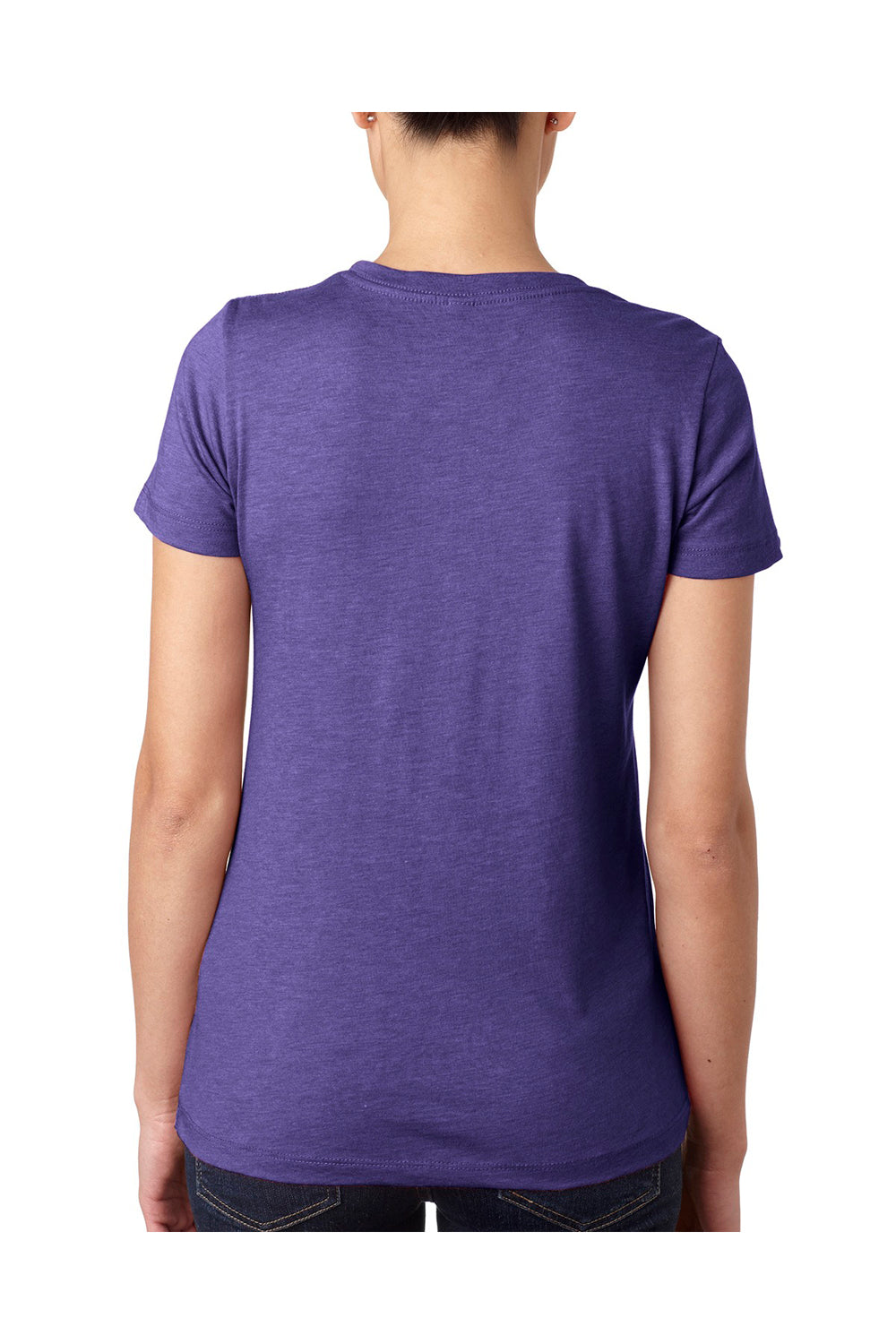 Next Level 6710 Womens Jersey Short Sleeve Crewneck T-Shirt Purple Rush Back