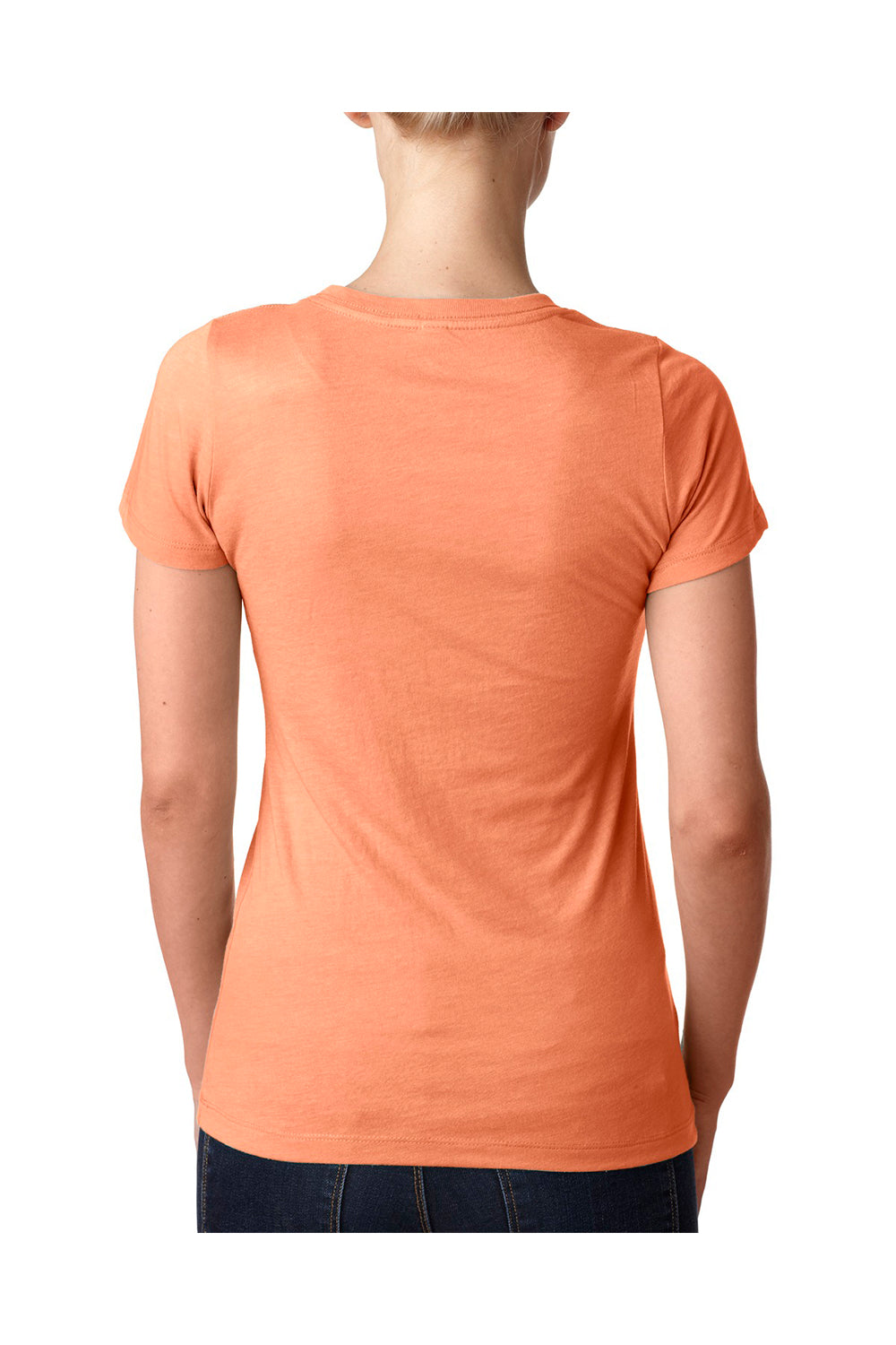Next Level 6710 Womens Jersey Short Sleeve Crewneck T-Shirt Light Orange Back