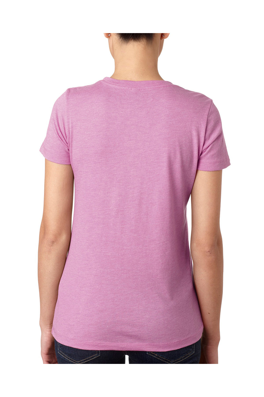 Next Level 6710 Womens Jersey Short Sleeve Crewneck T-Shirt Lilac Pink Back