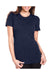 Next Level 6710 Womens Jersey Short Sleeve Crewneck T-Shirt Navy Blue Front
