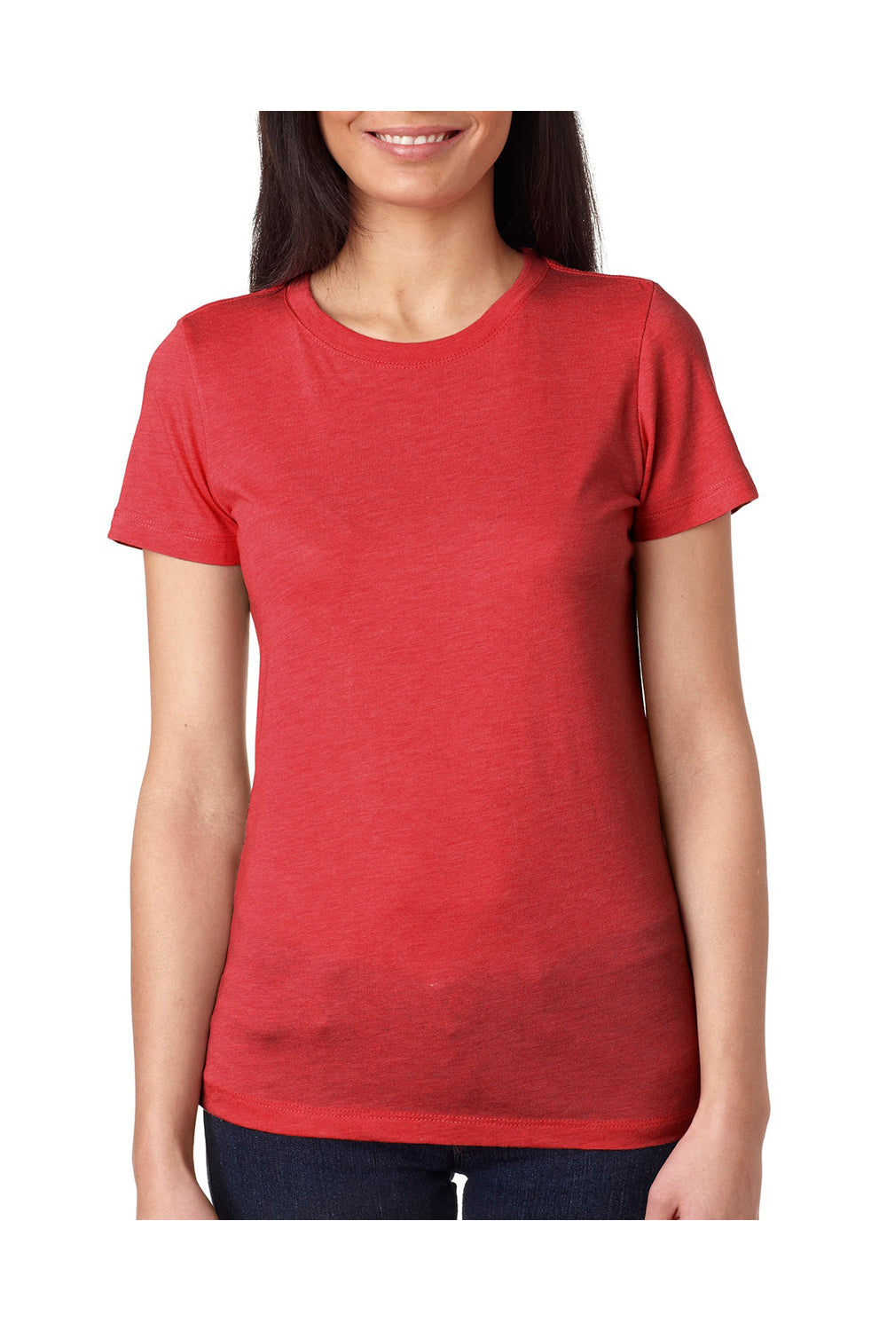Next Level 6710 Womens Jersey Short Sleeve Crewneck T-Shirt Red Front