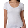 Next Level Womens Jersey Short Sleeve Scoop Neck T-Shirt - Heather White - Closeout