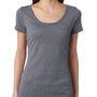 Next Level Womens Jersey Short Sleeve Scoop Neck T-Shirt - Heather Grey - Closeout
