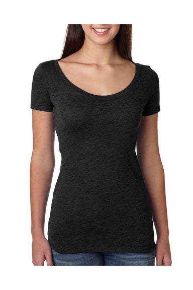 Next Level 6730 Womens Jersey Short Sleeve Scoop Neck T-Shirt Black Front