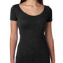 Next Level Womens Jersey Short Sleeve Scoop Neck T-Shirt - Black - Closeout