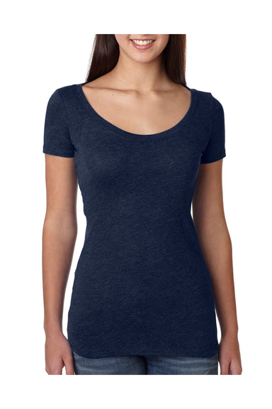 Next Level 6730 Womens Jersey Short Sleeve Scoop Neck T-Shirt Navy Blue Front