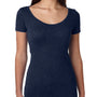 Next Level Womens Jersey Short Sleeve Scoop Neck T-Shirt - Vintage Navy Blue - Closeout