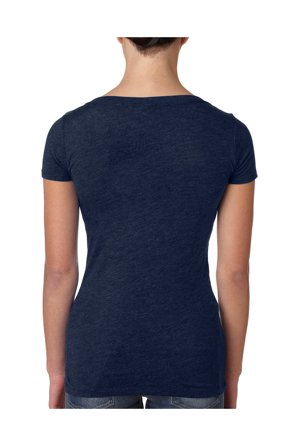 Next Level 6730 Womens Jersey Short Sleeve Scoop Neck T-Shirt Navy Blue Back