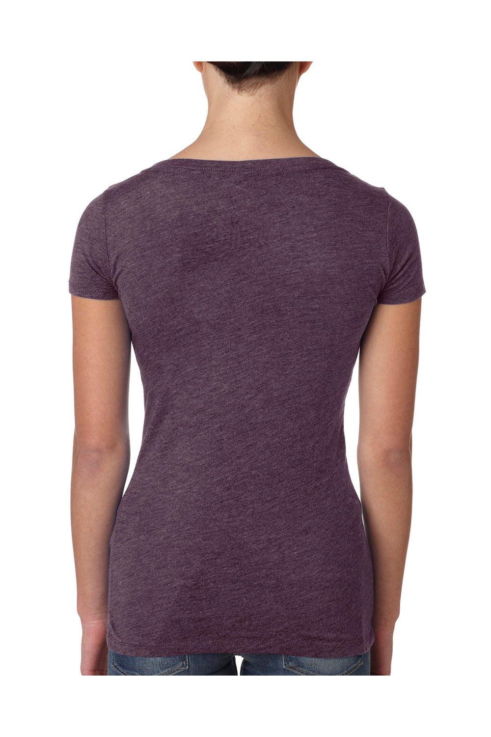 Next Level 6730 Womens Jersey Short Sleeve Scoop Neck T-Shirt Purple Back