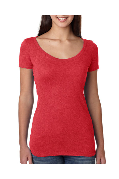 Next Level 6730 Womens Jersey Short Sleeve Scoop Neck T-Shirt Red Front