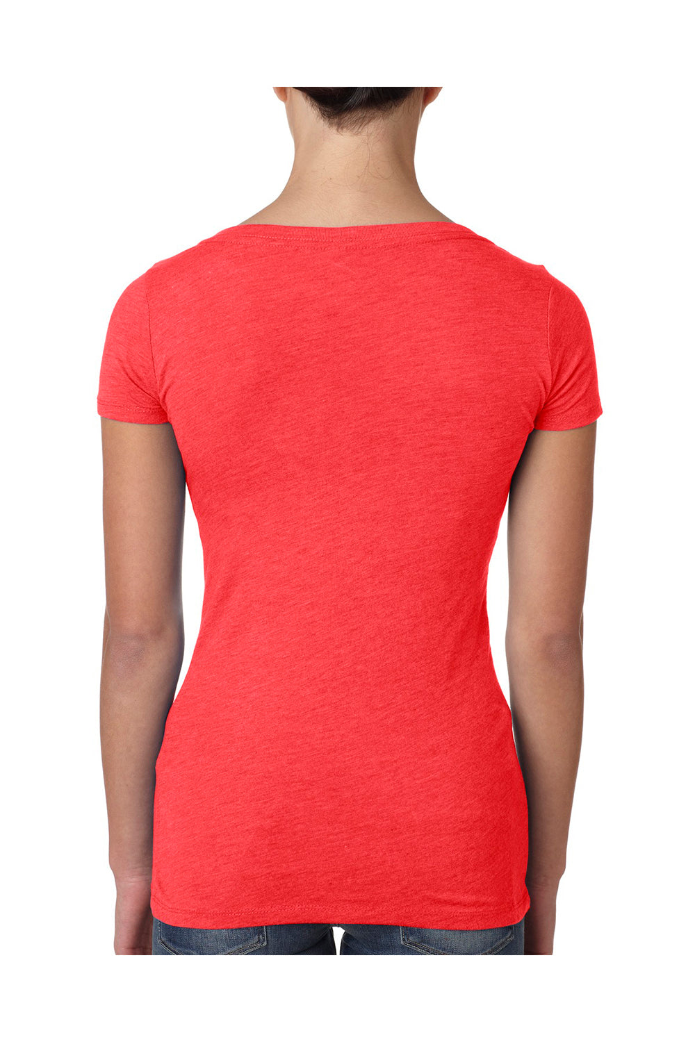 Next Level 6730 Womens Jersey Short Sleeve Scoop Neck T-Shirt Red Back