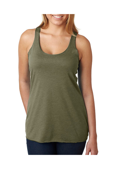 Next Level 6733 Womens Tank Top Military Green Front