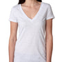 Next Level Womens Jersey Short Sleeve V-Neck T-Shirt - Heather White - Closeout