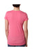 Next Level 6740 Womens Jersey Short Sleeve V-Neck T-Shirt Pink Back