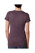 Next Level 6740 Womens Jersey Short Sleeve V-Neck T-Shirt Purple Back