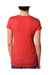 Next Level 6740 Womens Jersey Short Sleeve V-Neck T-Shirt Red Back