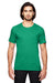 Anvil 6750 Mens Short Sleeve Crewneck T-Shirt Heather Green Front