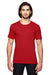 Anvil 6750 Mens Short Sleeve Crewneck T-Shirt Heather Red Front