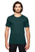 Anvil 6750 Mens Short Sleeve Crewneck T-Shirt Heather Dark Green Front
