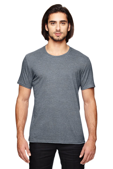 Anvil 6750 Mens Short Sleeve Crewneck T-Shirt Heather Graphite Grey Front