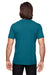 Anvil 6750 Mens Short Sleeve Crewneck T-Shirt Heather Galapagos Blue Back