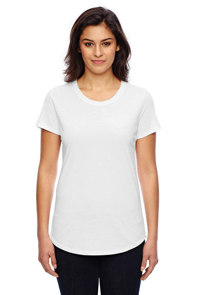 Anvil 6750L Womens Short Sleeve Crewneck T-Shirt White Front