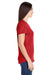 Anvil 6750L Womens Short Sleeve Crewneck T-Shirt Heather Red Side