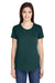 Anvil 6750L Womens Short Sleeve Crewneck T-Shirt Heather Dark Green Front