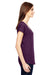 Anvil 6750VL Womens Short Sleeve V-Neck T-Shirt Heather Aubergine Purple Side