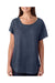 Next Level 6760 Womens Dolman Jersey Short Sleeve Scoop Neck T-Shirt Indigo Blue Front