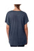 Next Level 6760 Womens Dolman Jersey Short Sleeve Scoop Neck T-Shirt Indigo Blue Back
