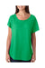 Next Level 6760 Womens Dolman Jersey Short Sleeve Scoop Neck T-Shirt Envy Green Front
