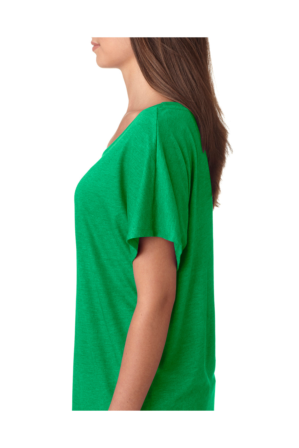 Next Level 6760 Womens Dolman Jersey Short Sleeve Scoop Neck T-Shirt Envy Green Side