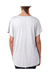 Next Level 6760 Womens Dolman Jersey Short Sleeve Scoop Neck T-Shirt Heather White Back
