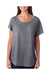 Next Level 6760 Womens Dolman Jersey Short Sleeve Scoop Neck T-Shirt Heather Grey Front